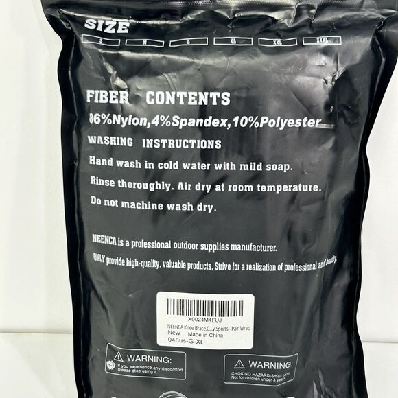 Neenca Support Knee Brace Pair Professional Sport Protection Size XL Black White - Picture 4 of 5